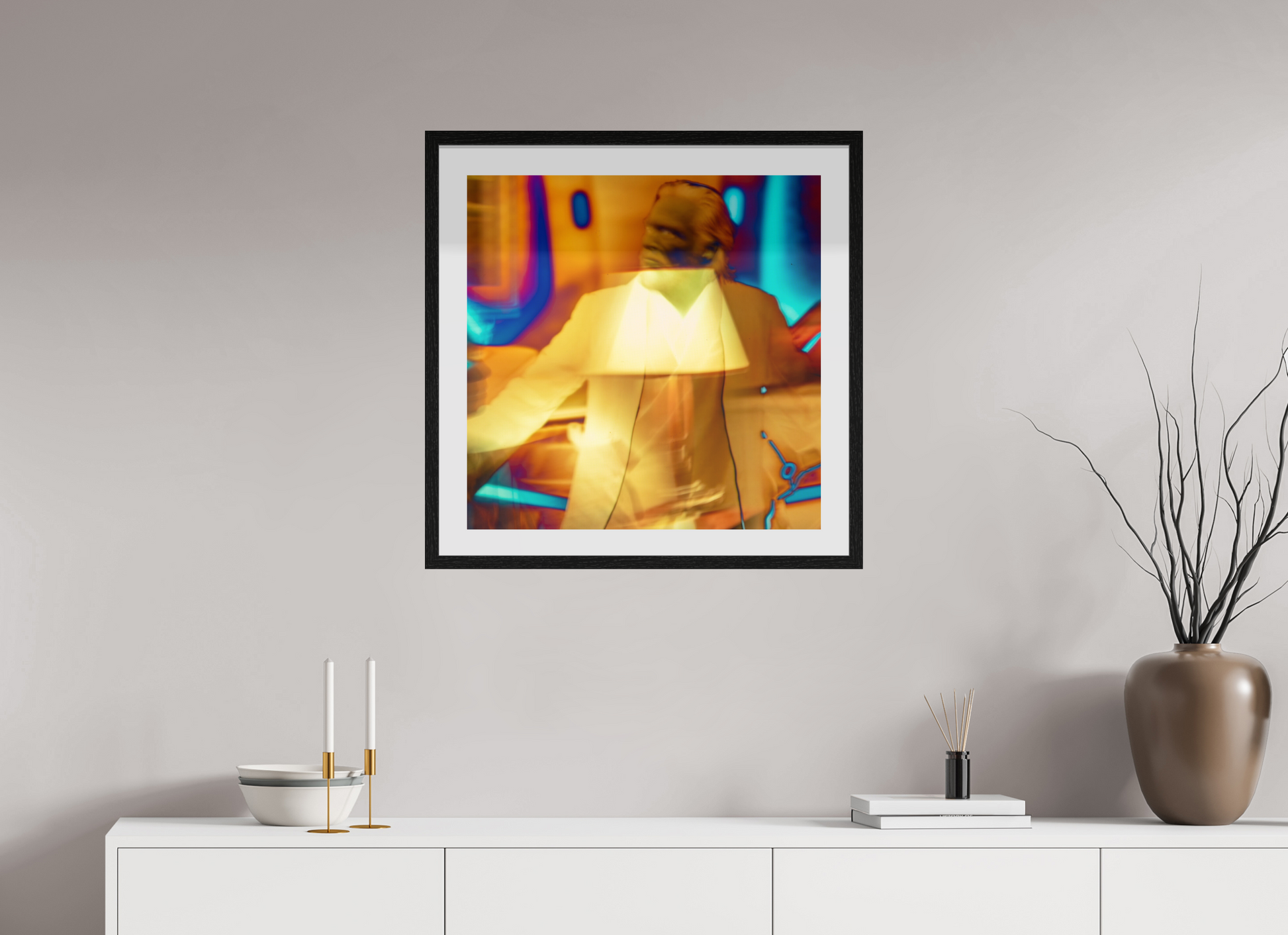 60 x 60 cm, 7 Cadre vitrine photo flotante sf