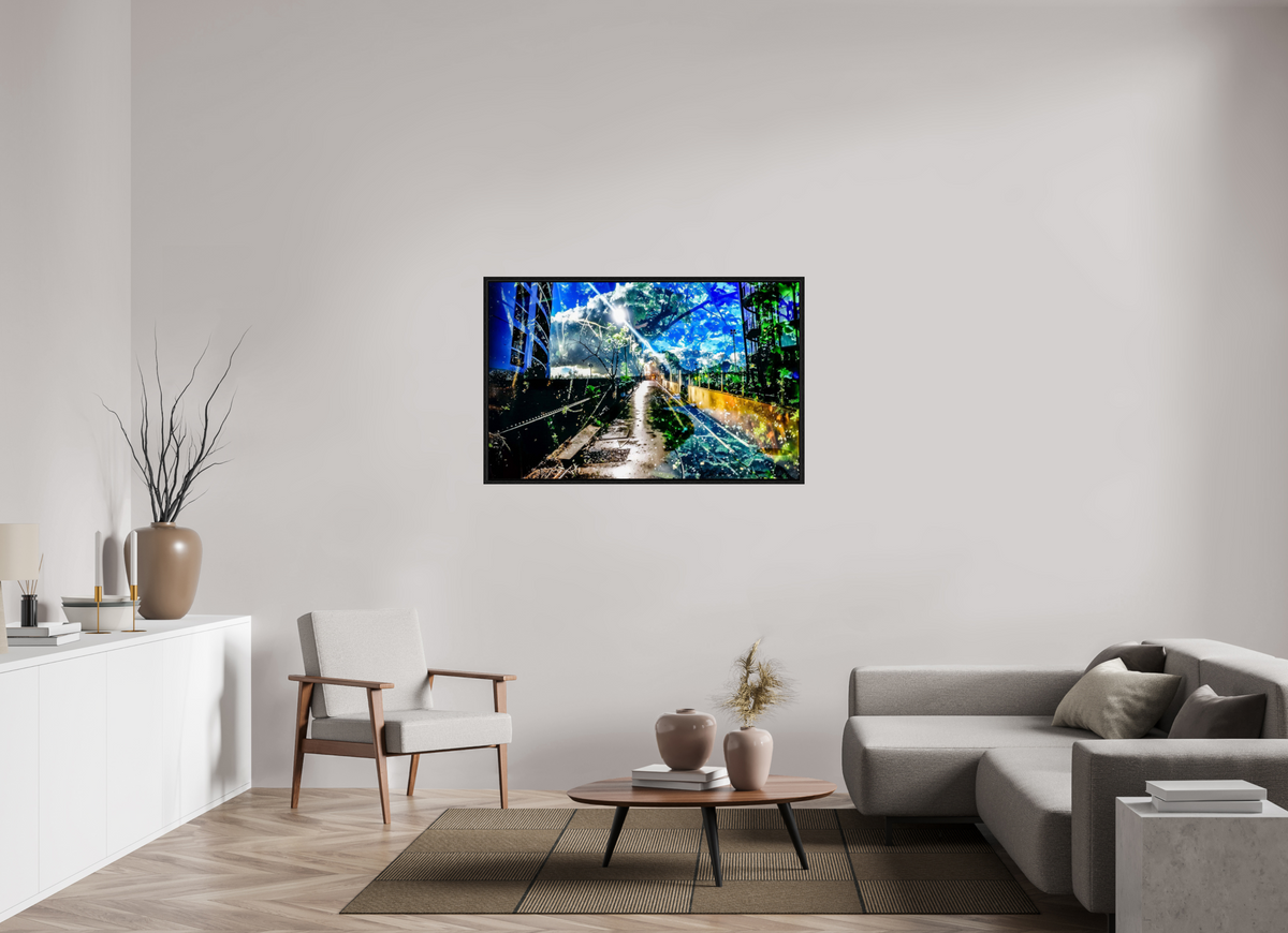 126,1 x 80 cm, Caisse américaine Noire Le Corridor des Deux Ciels