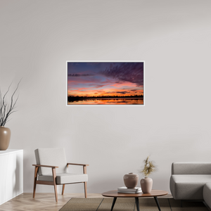 107,8 x 60 cm, Caisse américaine Blanche 12 Reflets d’un Même Ciel XII – Les Voiles du Crépuscule