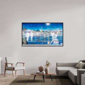 176 x 99 cm, 8 Caisse américaine Noire Les pas flottaient au-dessus du temps