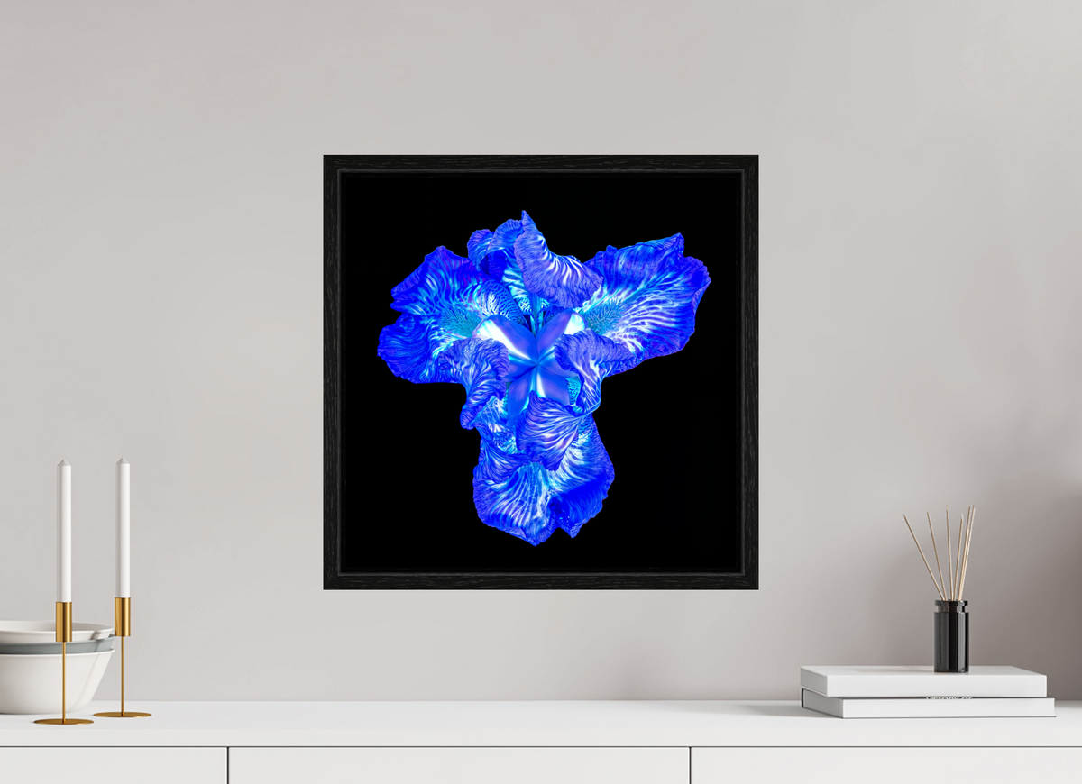 40 x 40 cm, Caisse américaine Noire Iris du Cœur Lumineux