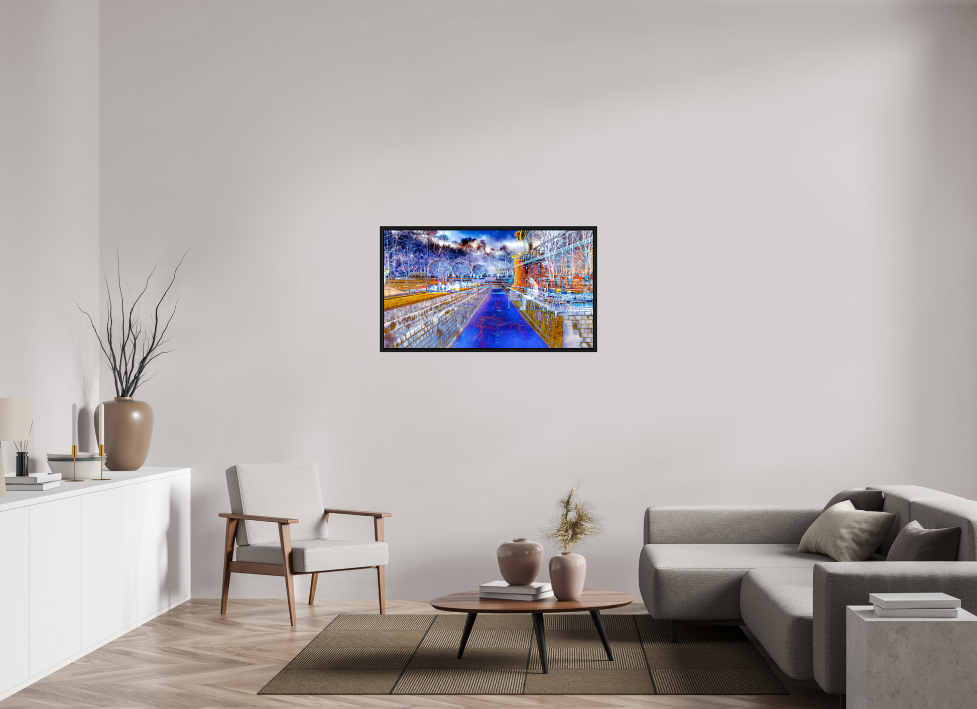 112 x 63 cm, 8 Caisse américaine Noire Le jour où l’eau est devenue une frontière