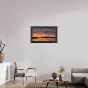 80 x 45 cm, Cadre Noir-Or 9 Reflets d’un Même Ciel IX – Le Souffle d’Ambre