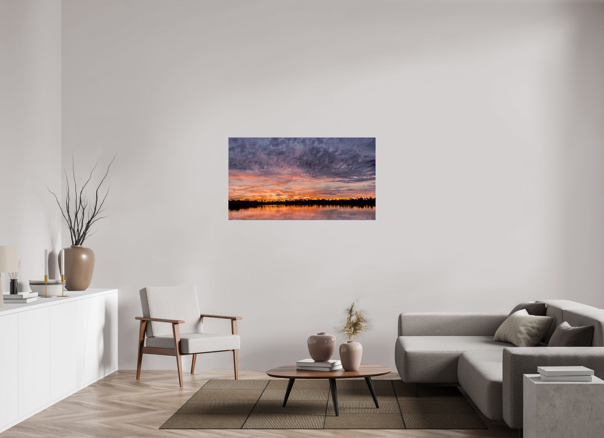 128 x 72 cm, Tirage photo sous Verre acrylique 7 Reflets d’un Même Ciel VII – Dernier Chant du Soir
