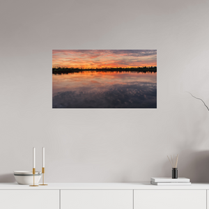 80 x 45 cm, Tirage photo sous Verre acrylique 6 Reflets d’un Même Ciel VI – L'Infini en Reflet