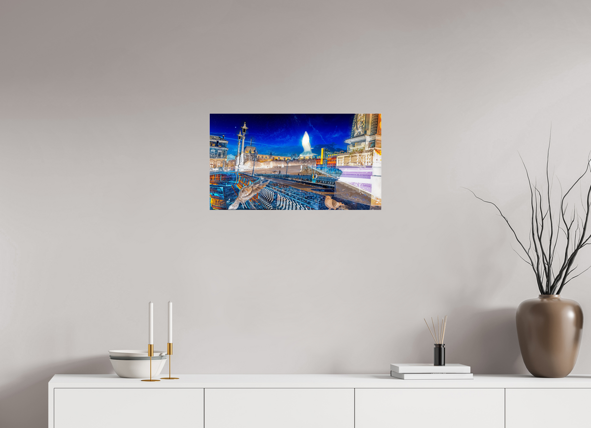 64 x 36 cm, Tirage photo sous Verre acrylique Les oiseaux gardaient la ville pendant que nous dormions