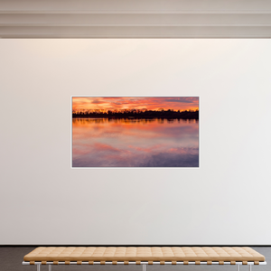 216,3 x 120 cm, Caisse américaine Blanche 4 Reflets d’un Même Ciel IV – L'Horizon en Fusion