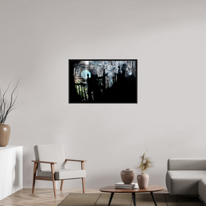 96 x 60 cm, Caisse américaine Noire Les gardiens de la lumière enfouie