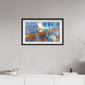 64 x 36 cm, 10 Cadre Noir Flottant Quand les corps ont appris à se fondre dans la lumière