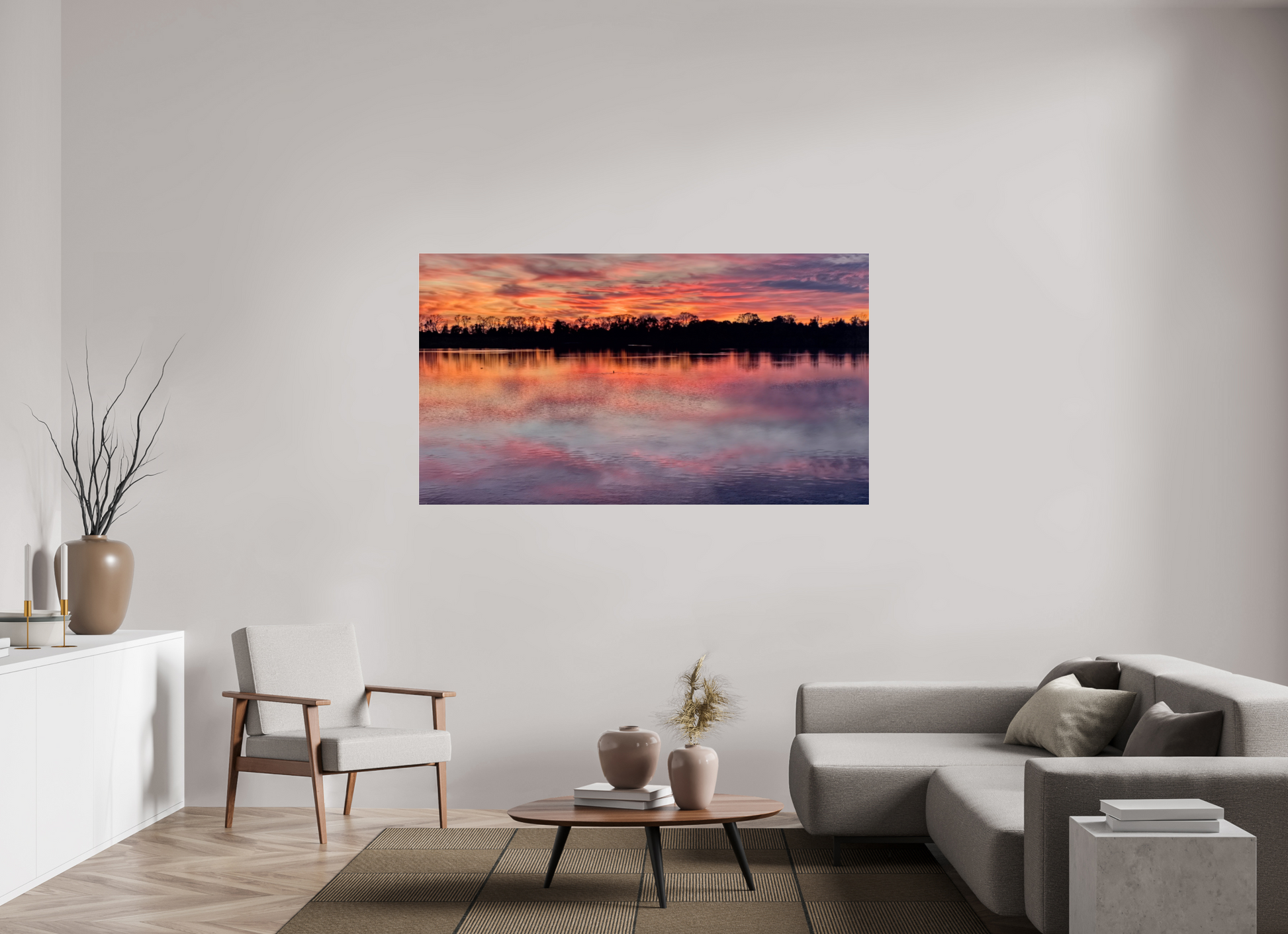 179 x 100 cm, Tirage photo sous Verre acrylique Reflets d’un Même Ciel V – Le Ciel Renversé