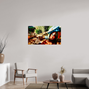 112 x 63 cm, Tirage simple sur papier photo Fuji Crystal Pearl Les maisons sous l’écorce du monde