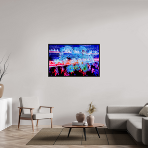 128 x 80 cm, 8 Caisse américaine Noire Éclosions dans les courants de matière douce