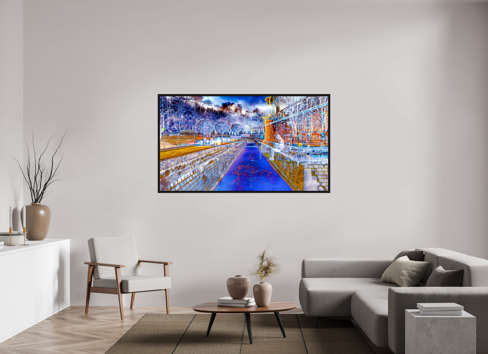 176 x 99 cm, 8 Caisse américaine Noire Le jour où l’eau est devenue une frontière