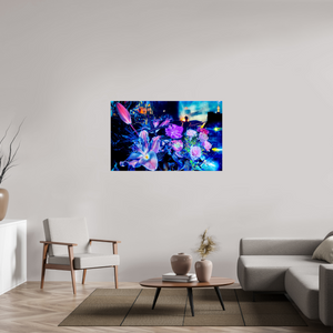127,7 x 80 cm, 3 Tirage photo sous Verre acrylique Les pétales qui veillent sur la ville métropolitaines