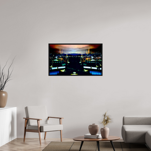 103,2 x 60 cm, Caisse américaine Noire La cité au-delà des brumes