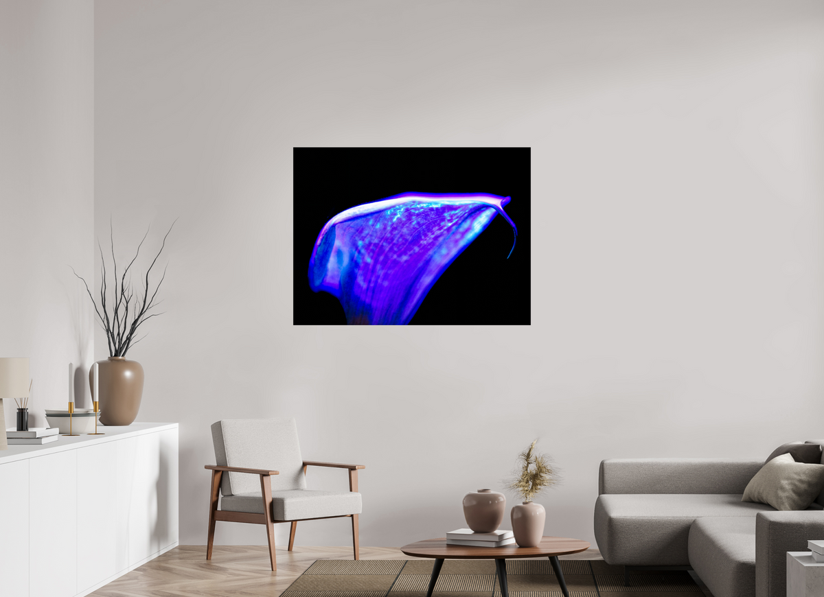 120 x 90 cm, Tirage photo contrecollé sur Dibond Une vague pourpre au bord du silence