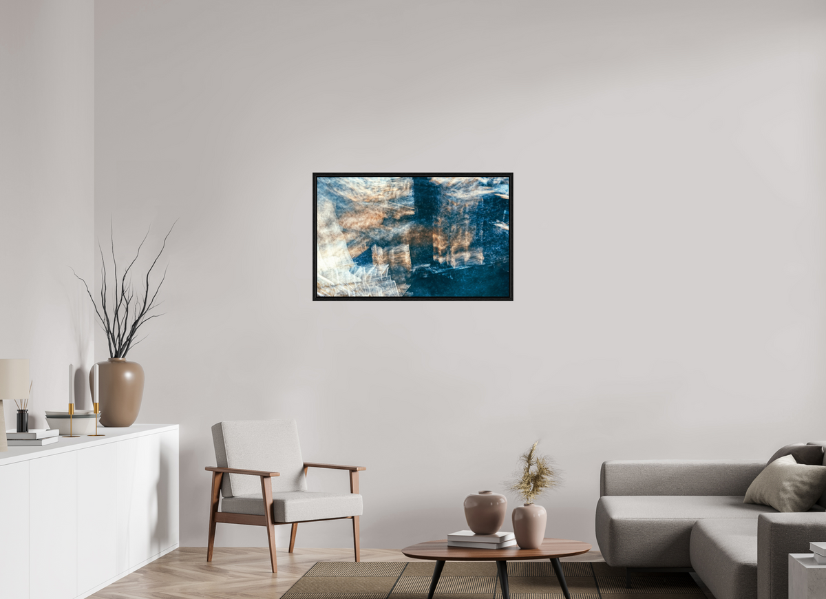 96,3 x 60 cm, Caisse américaine Noire Cartographie d’un rêve effacé