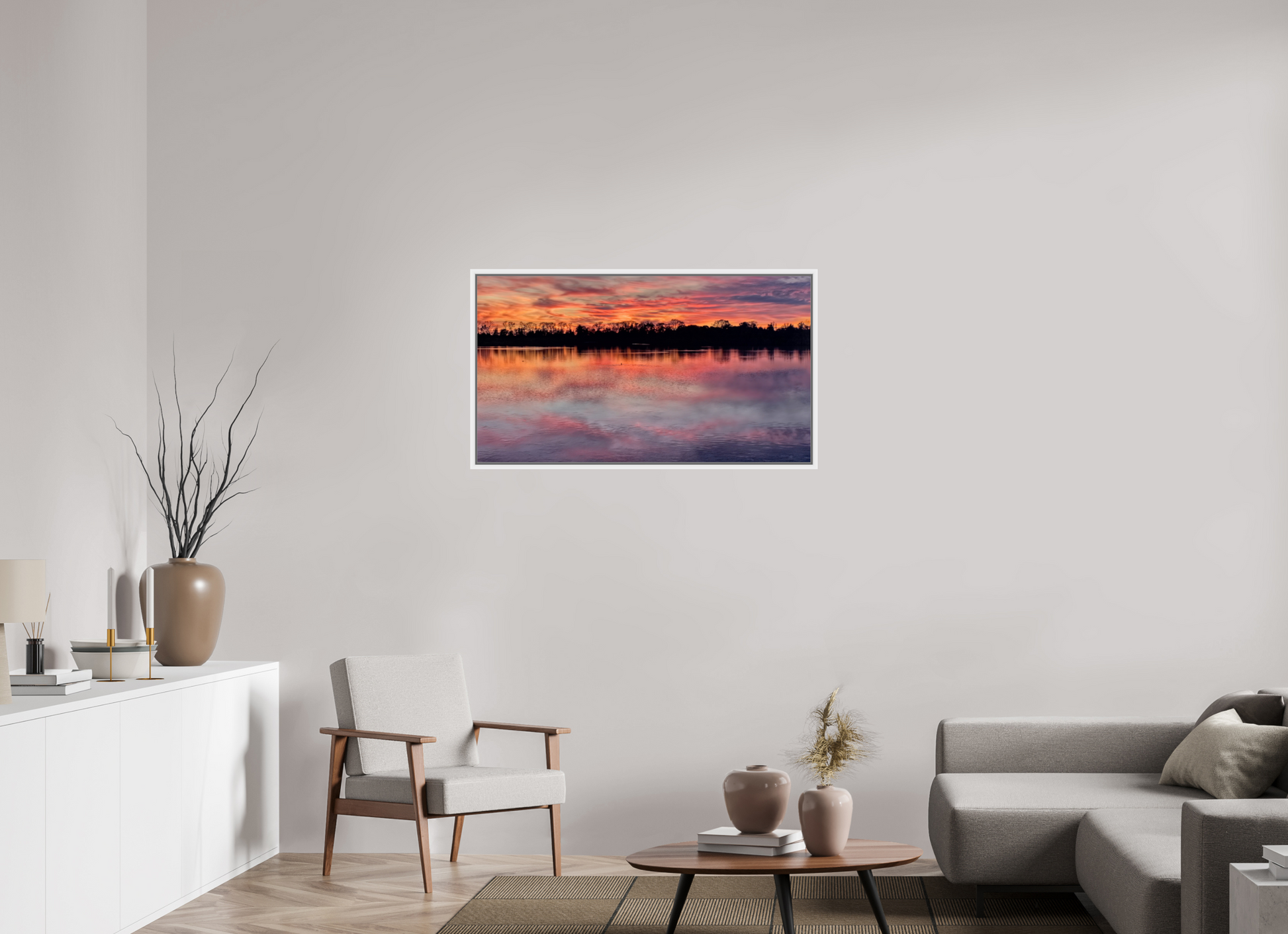107,4 x 60 cm, Caisse américaine Blanche 5 Reflets d’un Même Ciel V – Le Ciel Renversé