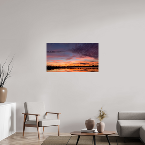 107,8 x 60 cm, Tirage photo sous Verre acrylique 12 Reflets d’un Même Ciel XII – Les Voiles du Crépuscule