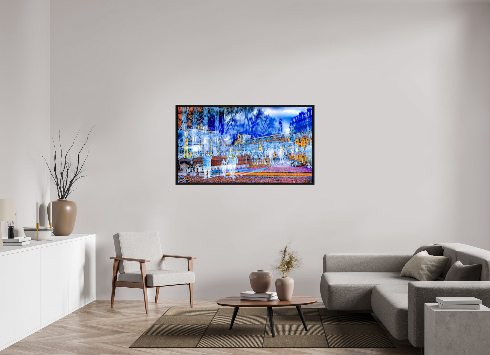 144 x 81 cm, 8 Caisse américaine Noire Ce que la ville protège encore