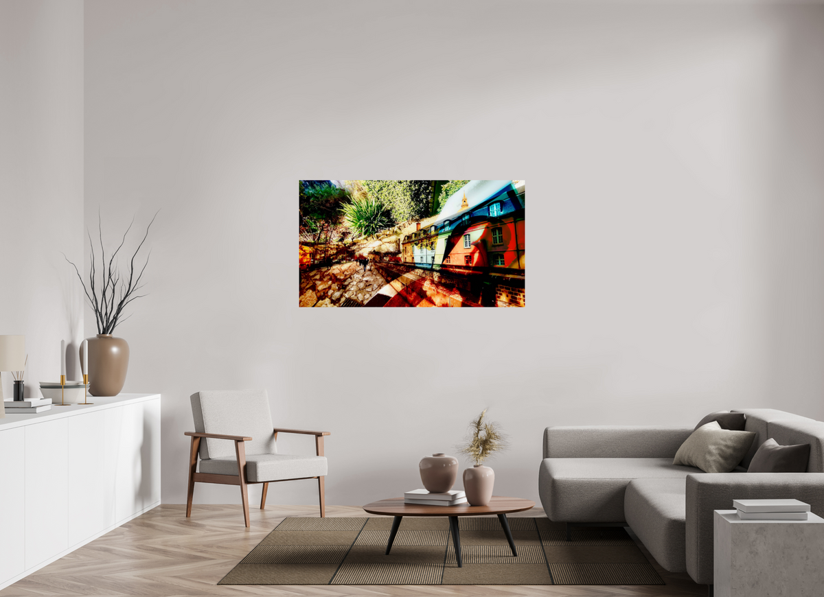 144 x 81 cm, Tirage photo contrecollé sur Dibond Les maisons sous l’écorce du monde