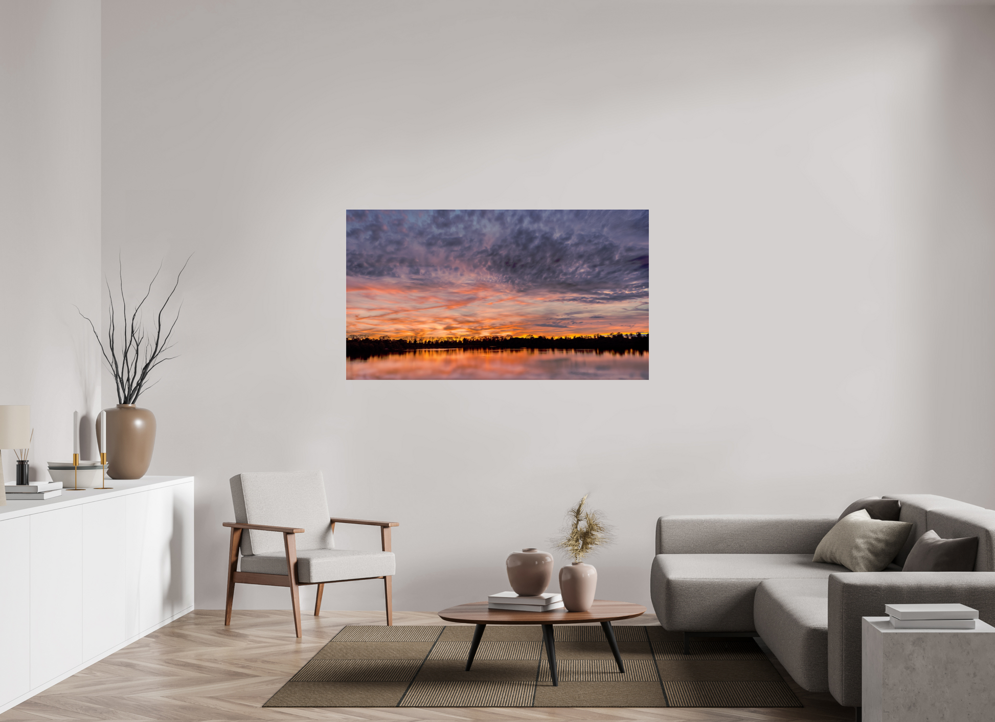 160 x 90 cm, Tirage photo sous Verre acrylique Reflets d’un Même Ciel VII – Dernier Chant du Soir