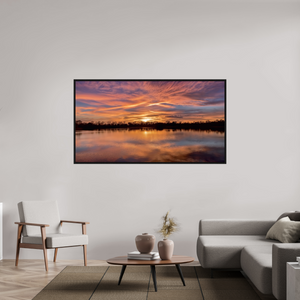 184 x 100 cm, Caisse américaine Noire 14 Reflets d’un Même Ciel XIV – La Lumière Dorée