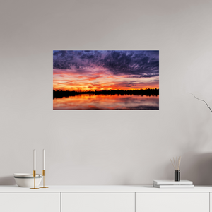 80 x 45 cm, Tirage photo sous Verre acrylique 3 Reflets d’un Même Ciel III – L’Heure Incandescente