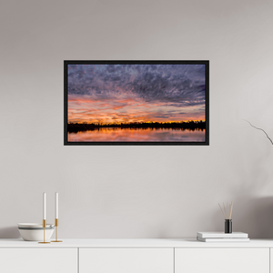 80 x 45 cm, Caisse américaine Noire 7 Reflets d’un Même Ciel VII – Dernier Chant du Soir