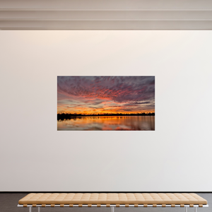 214,6 x 120 cm, Tirage photo sous Verre acrylique 15 Reflets d’un Même Ciel XV – L’Embrasement du Soir
