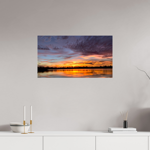 80 x 45 cm, Tirage photo sous Verre acrylique 11 Reflets d’un Même Ciel XI – L’Éclat du Couchant