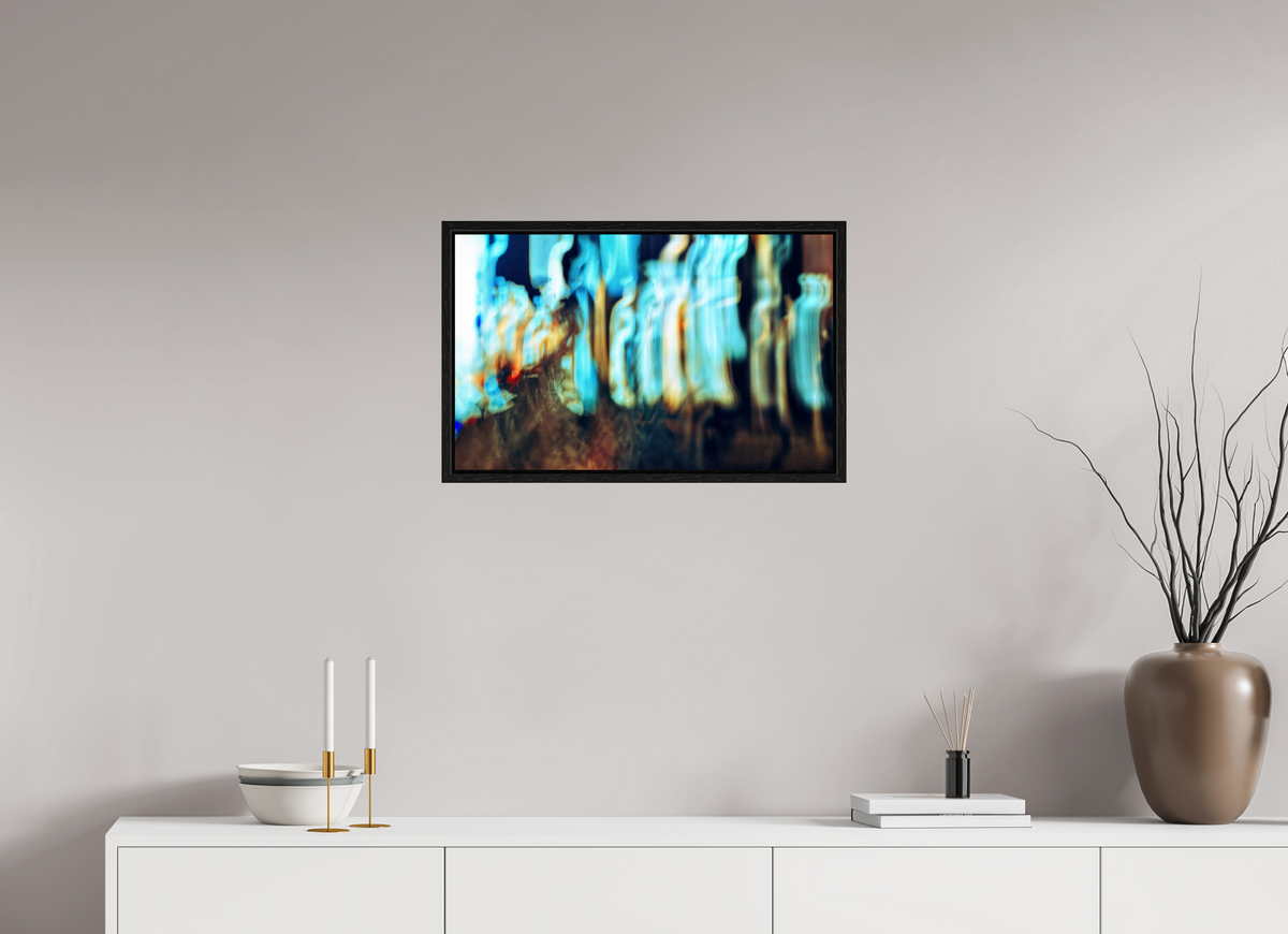64,2 x 40 cm, Caisse américaine Noire Vibrations errantes