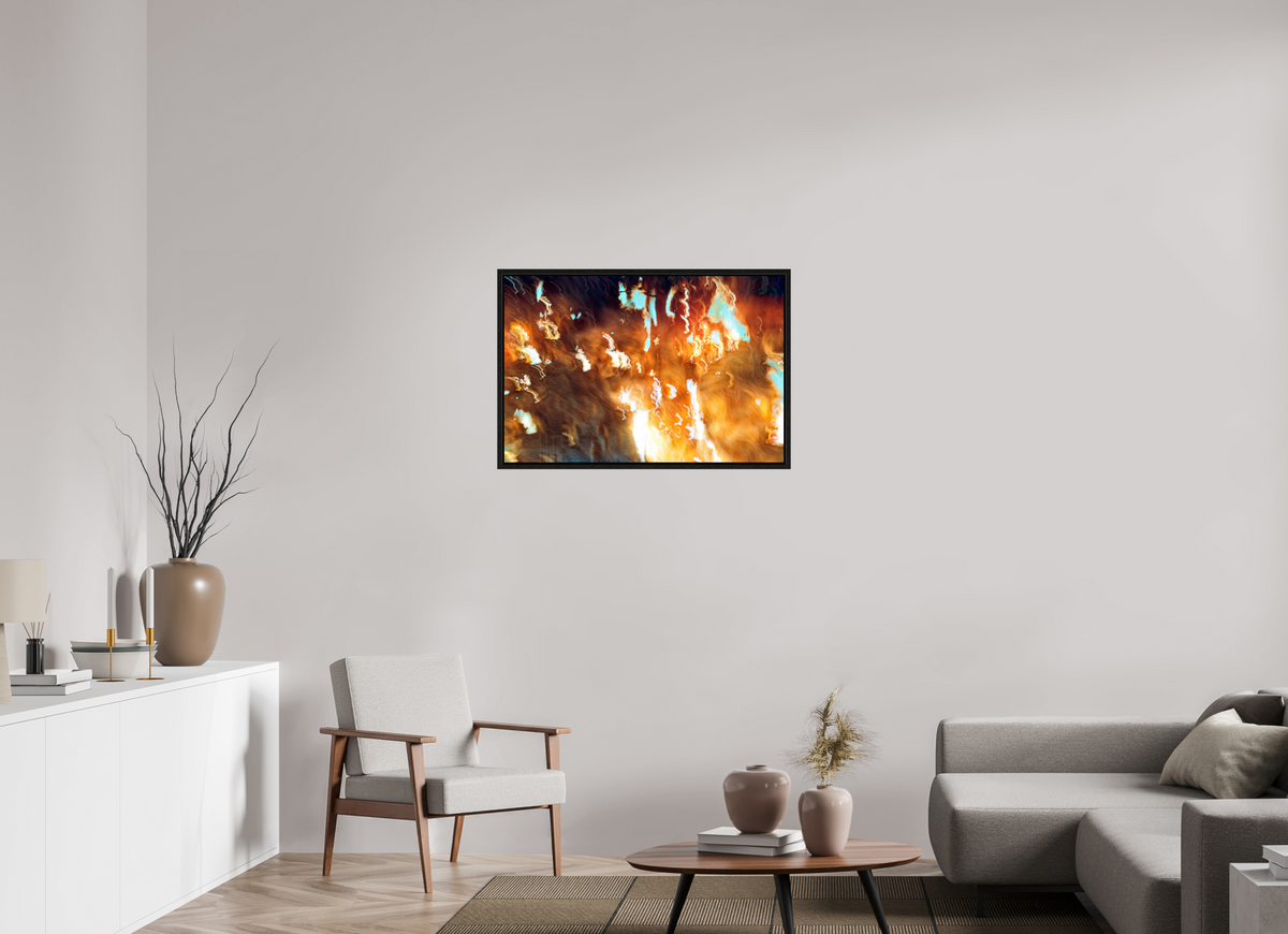 90 x 60 cm, Caisse américaine Noire Les braises du souvenir