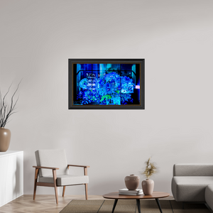 96 x 60 cm, 11 Cadre Noir-Or Le jardin secret des gratte-ciels