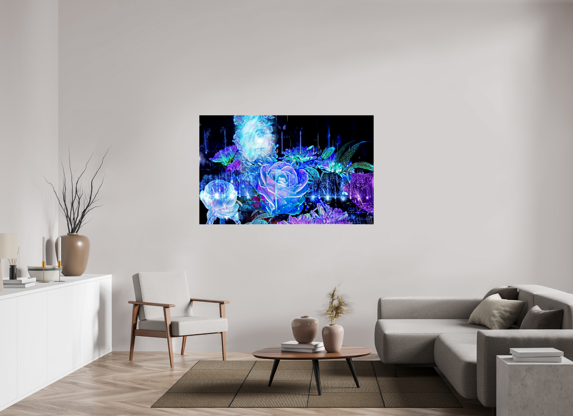 160 x 100 cm, 3 Tirage photo sous Verre acrylique La Rosée des Étoiles