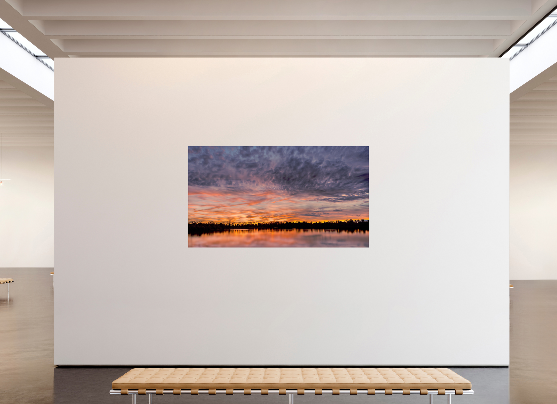 208 x 117 cm, Tirage photo sous Verre acrylique Reflets d’un Même Ciel VII – Dernier Chant du Soir