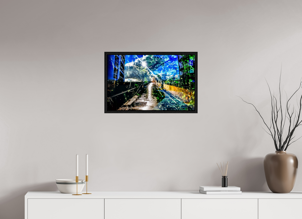 63 x 40 cm, Caisse américaine Noire Le Corridor des Deux Ciels