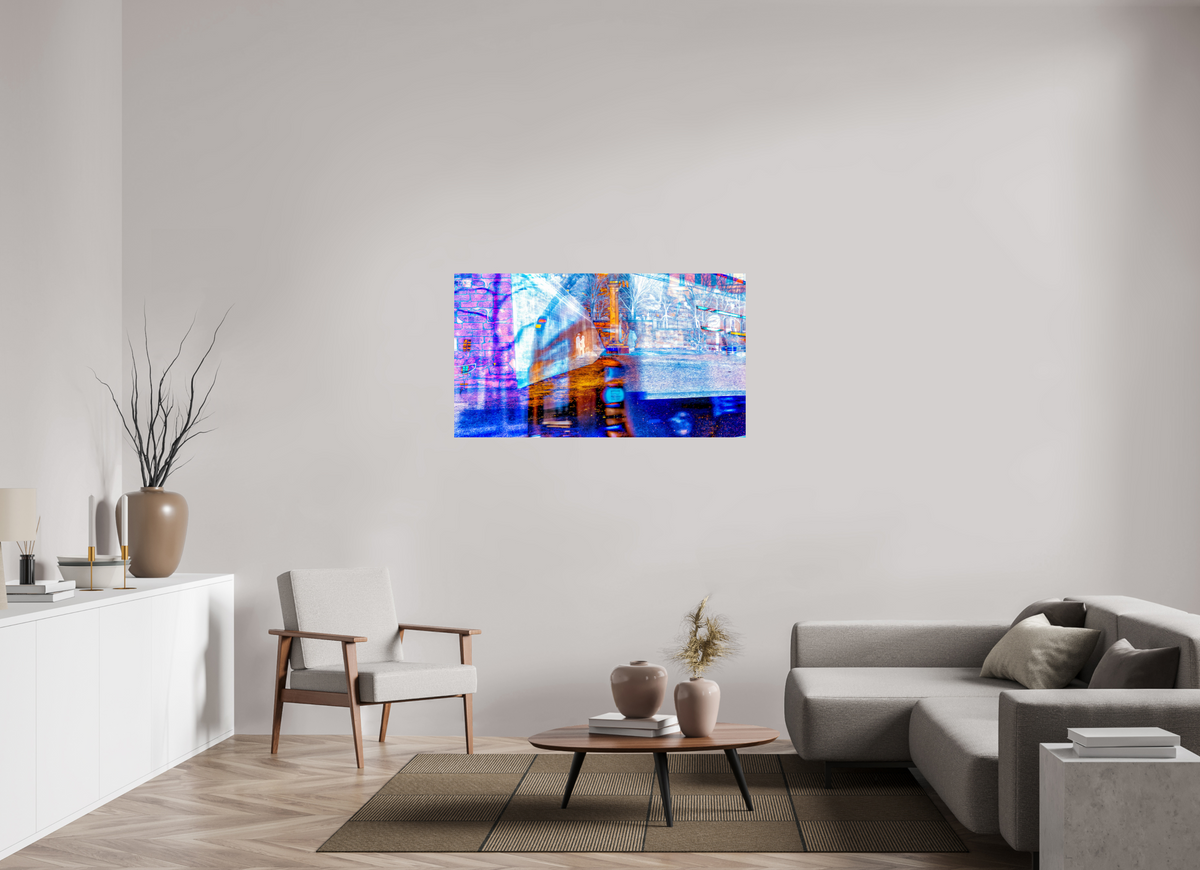 128 x 72 cm, Tirage simple sur papier photo Fuji Crystal Pearl Le mur de lumière n’a rien interrompu