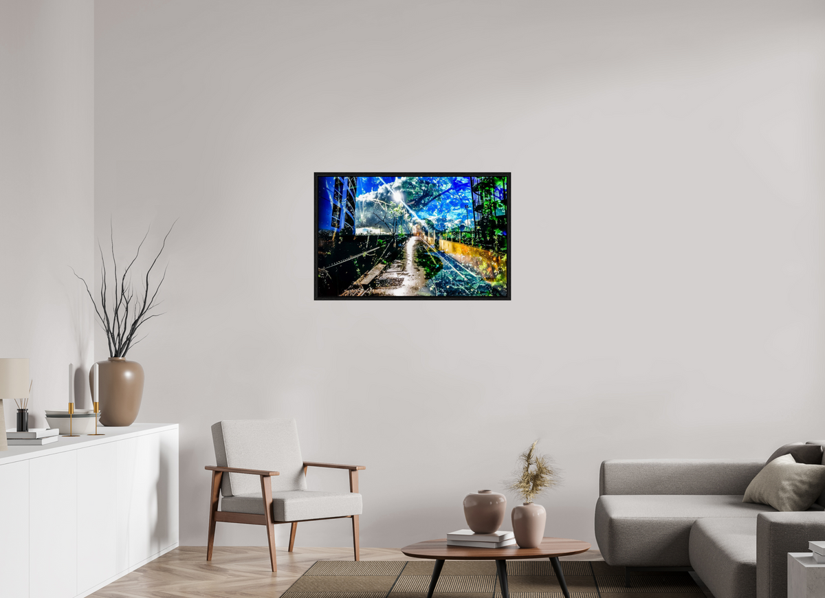 94,6 x 60 cm, Caisse américaine Noire Le Corridor des Deux Ciels
