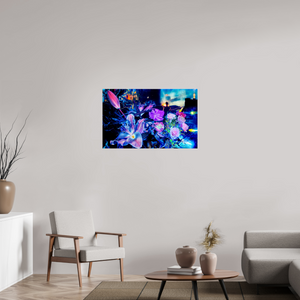95,7 x 60 cm, 3 Tirage photo sous Verre acrylique Les pétales qui veillent sur la ville métropolitaines