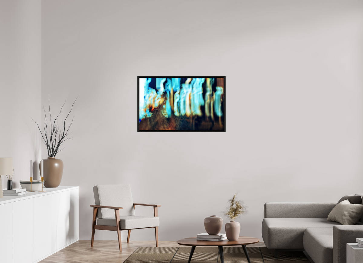 96,3 x 60 cm, Caisse américaine Noire Vibrations errantes
