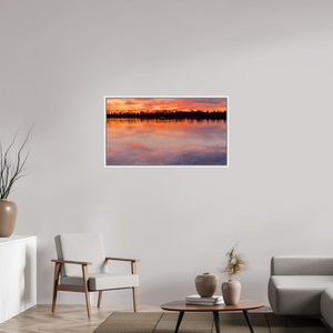 108,2 x 60 cm, Caisse américaine Blanche 4 Reflets d’un Même Ciel IV – L'Horizon en Fusion