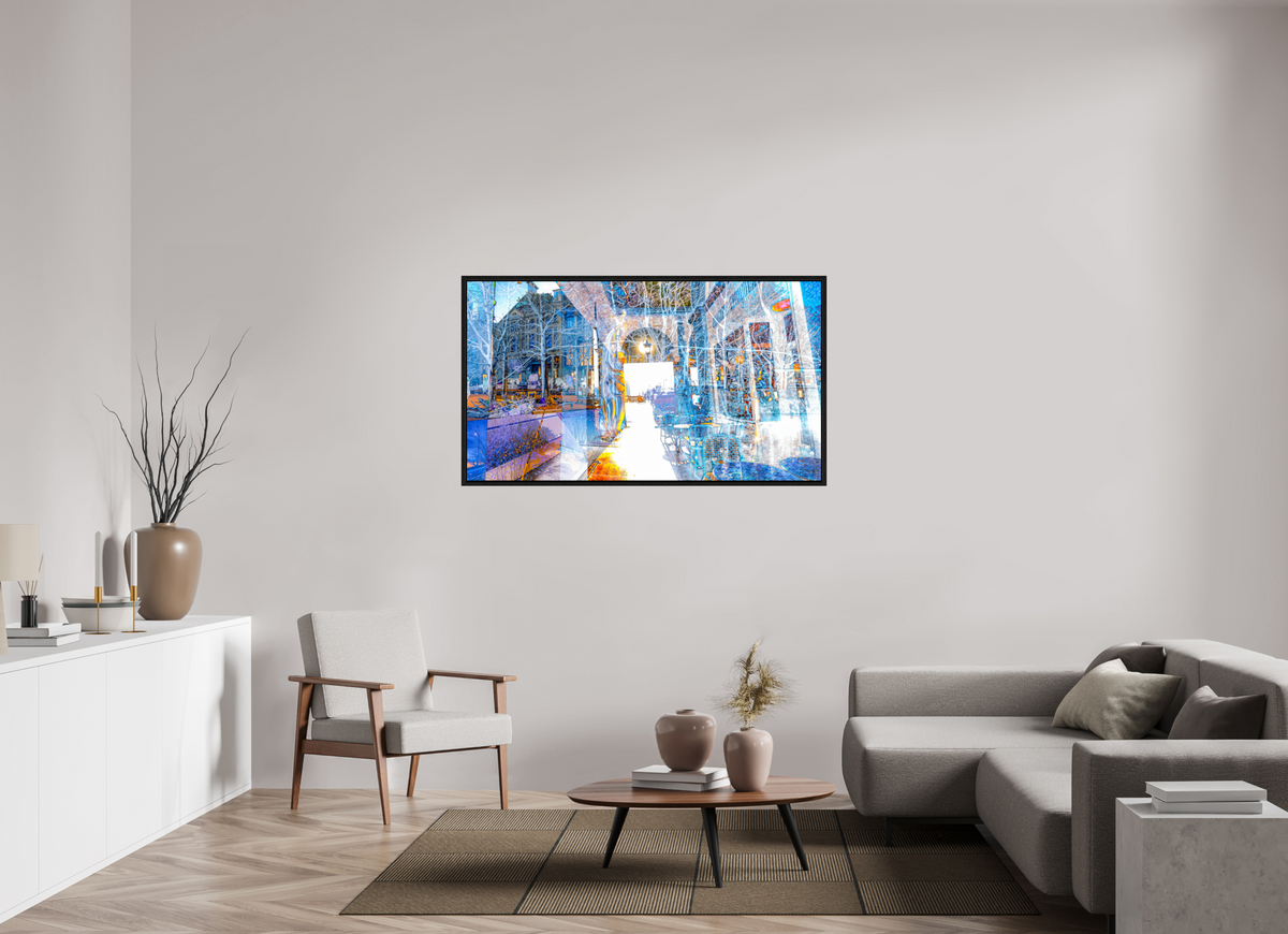 144 x 81 cm, Caisse américaine Noire Le seuil n’était pas une frontière, mais une invitation
