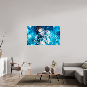 144 x 81 cm, Tirage photo sous Verre acrylique Cristallisation
