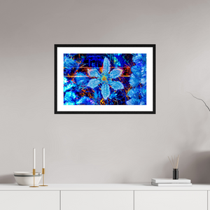 63,8 x 40 cm, 4 Cadre Noir : Passe-Partout Blanc La fleur qui rêvait d’étoiles