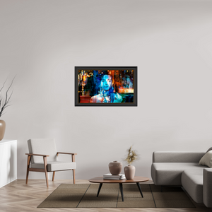 100,7 x 60 cm, Cadre Noir-Or Métropole Intérieure