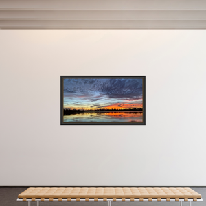 179,7 x 100 cm, Cadre Noir-Or 10 Reflets d’un Même CielX – L’Heure Suspendue