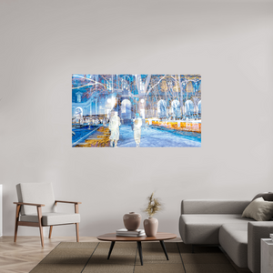 176 x 99 cm, 3 Tirage photo sous Verre acrylique Les corps devenaient légers en traversant la place