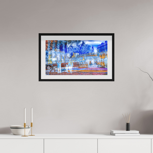 64 x 36 cm, 10 Cadre Noir Flottant Ce que la ville protège encore