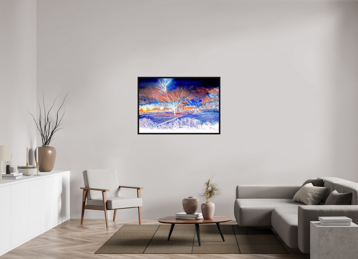 116,7 x 80 cm, Caisse américaine Noire L’arbre qui se souvenait de tous les ciels